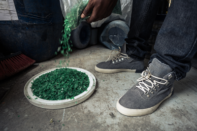 shoes made from recycled plastic bottles