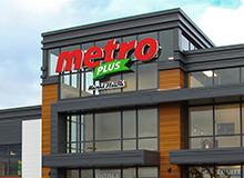 a sign above a store