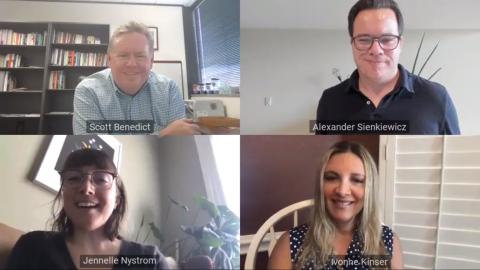 Clockwise from top left: Scott Benedict, Alexander Sienkiewicz, said Ivonne Kinser and Jennelle Nystrom