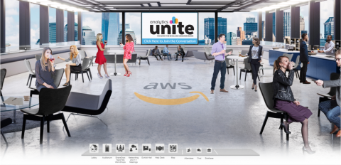 a group of people sitting at a table in front of a building
