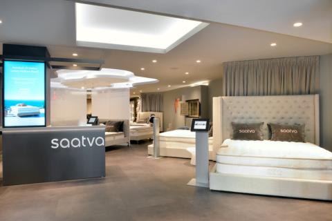 a room filled with furniture and a flat screen tv