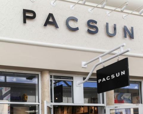a sign above a store