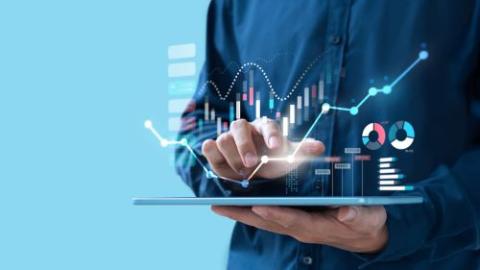 tablet showing capabilities of digital marketing