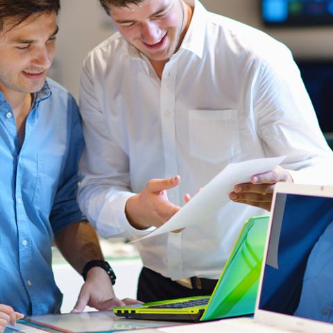 Sales consultant and customer