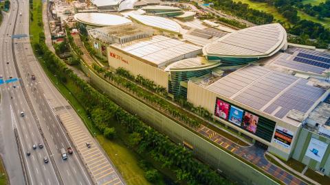 solar panels on mall