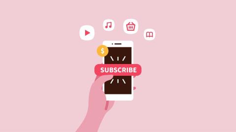 Subscription options on mobile phone