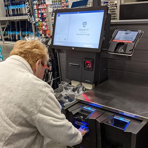 Lowe's designs its checkout terminals so that the associate terminals are as easy to use as the customer terminals. 