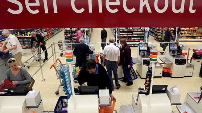 a group of people in a store