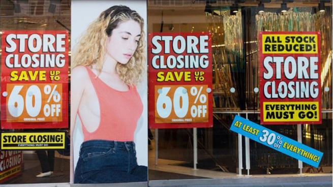 a sign above a store