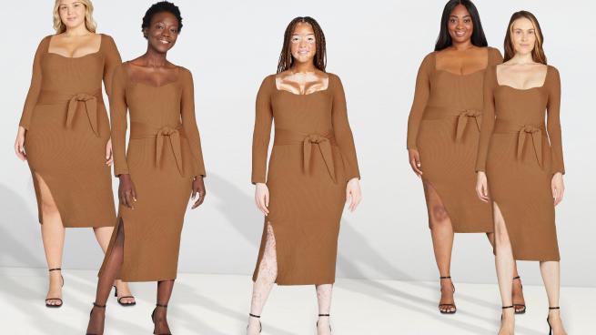 Several Walmart models for the company's new virtual fitting room