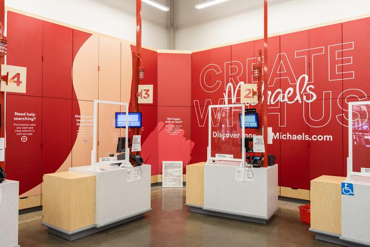 The new checkout area